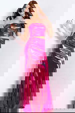 fuchisa metallic dress 45708