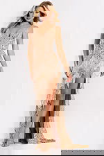 Sequin fringe gown 38847