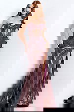 Strapless slit gown 48971