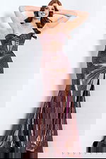 Sequin slit gown 48971