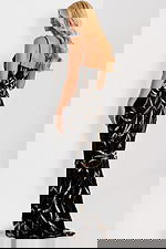 Slit sequin gown 48610