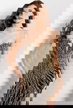 Beaded strapless dress 49290