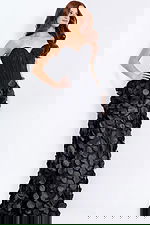 Strapless black gown 49384