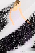 Black polka dot ball gown with bow bodice 49774