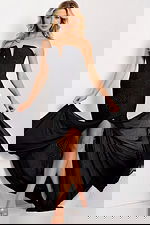 Strapless black gown with sweetheart neckline 49147