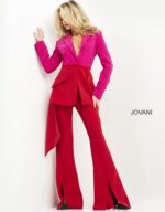 Model showcasing Jovani 04148 suit from the front.