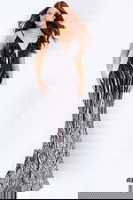 Deep V neckline fitted sequin dress 49316