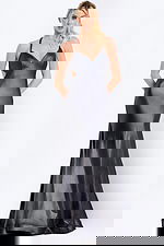 black v neck cut out dress 48291