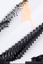 backless black dress 48291