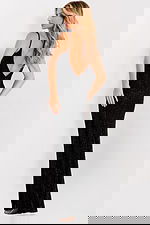 Fitted beaded gown with spaghetti straps 48557