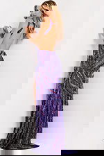 Fitted sequin evening gown in purple 47793