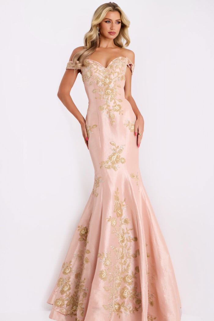 pink print dress 0635