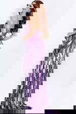 Strappy fitted dress with side slit 49228