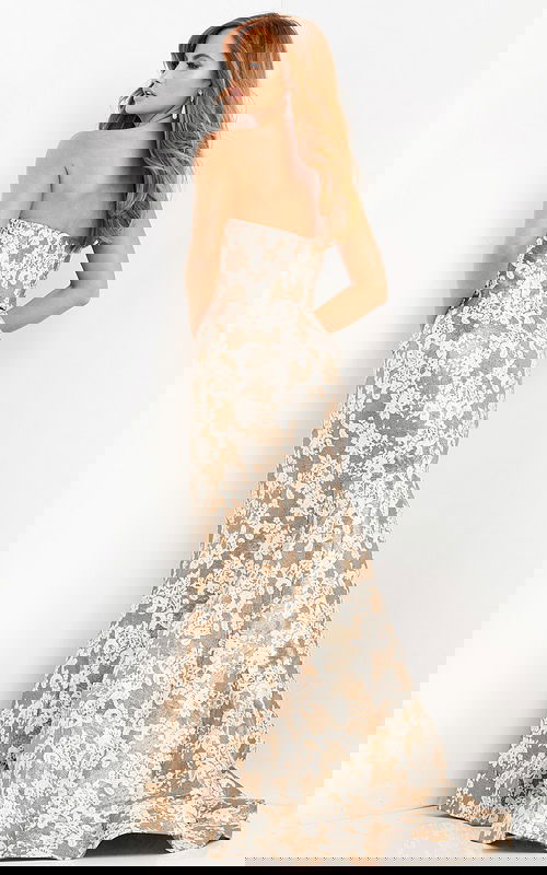 mermaid print dress 06760