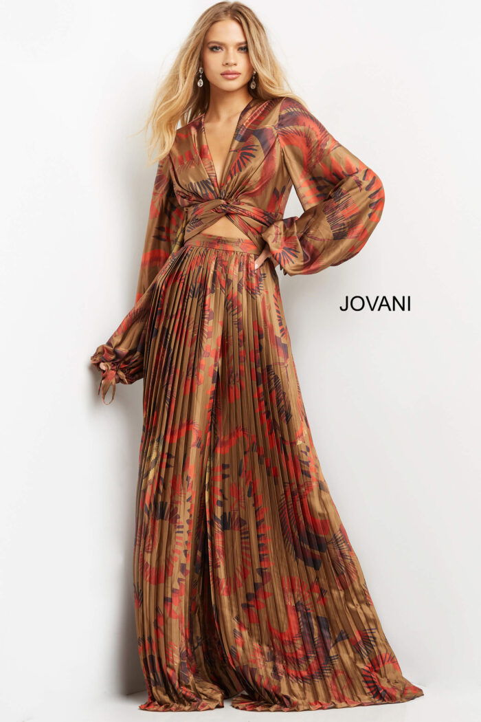 Multi Color Print Contemporary Suit 06851 and 06852