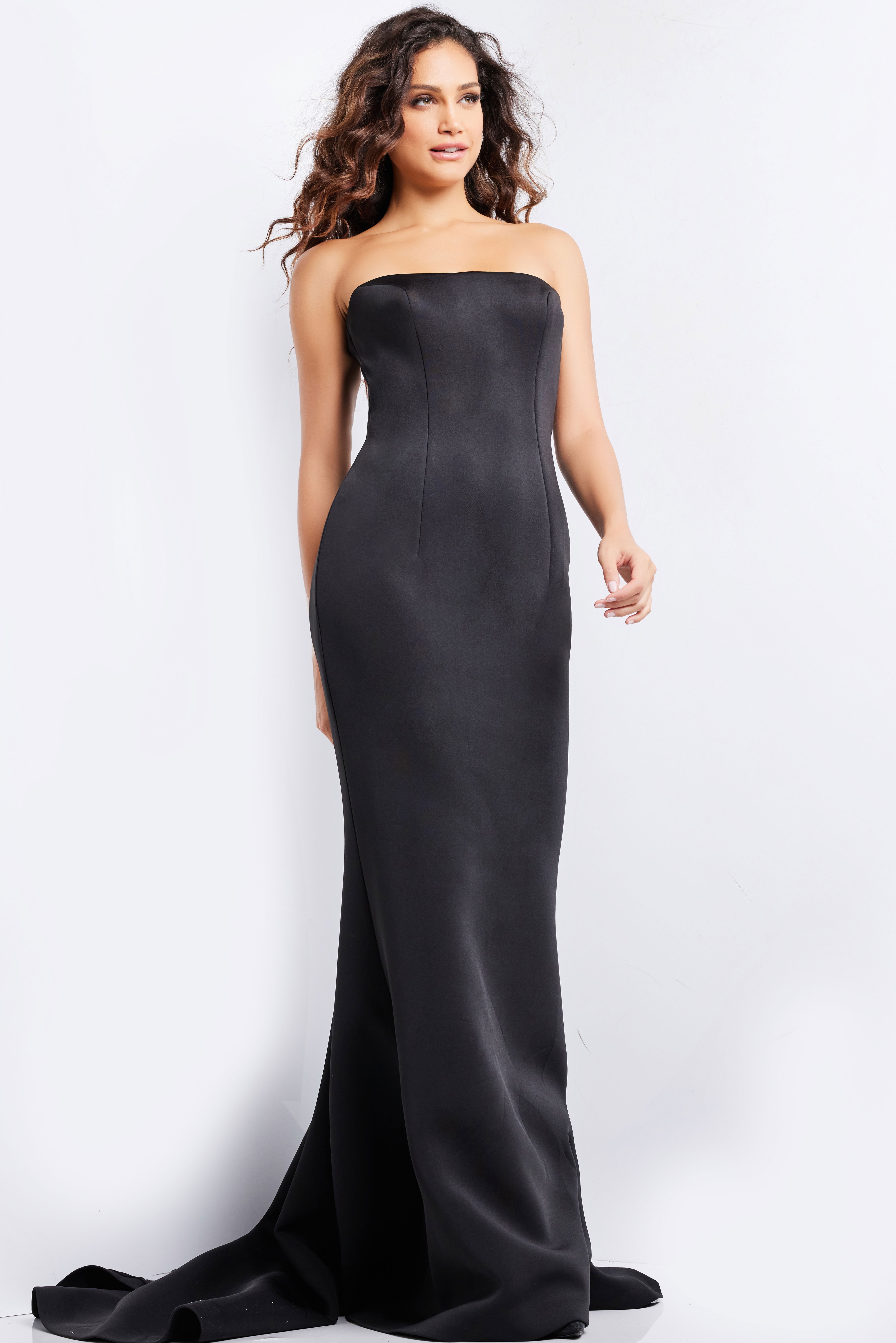 Black Strapless Simple Dress 07427 | Jovani