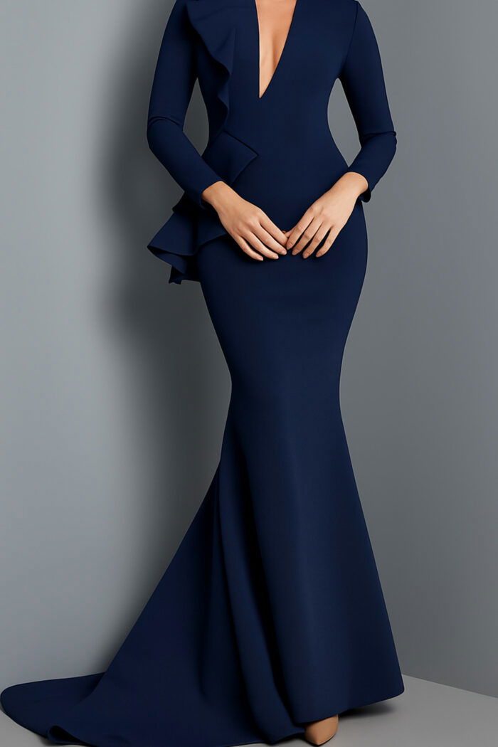 navy long sleeve dress 07934