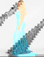side of blue mermaid dress 08099