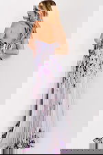 Sweetheart strapless gown with side slit 42564