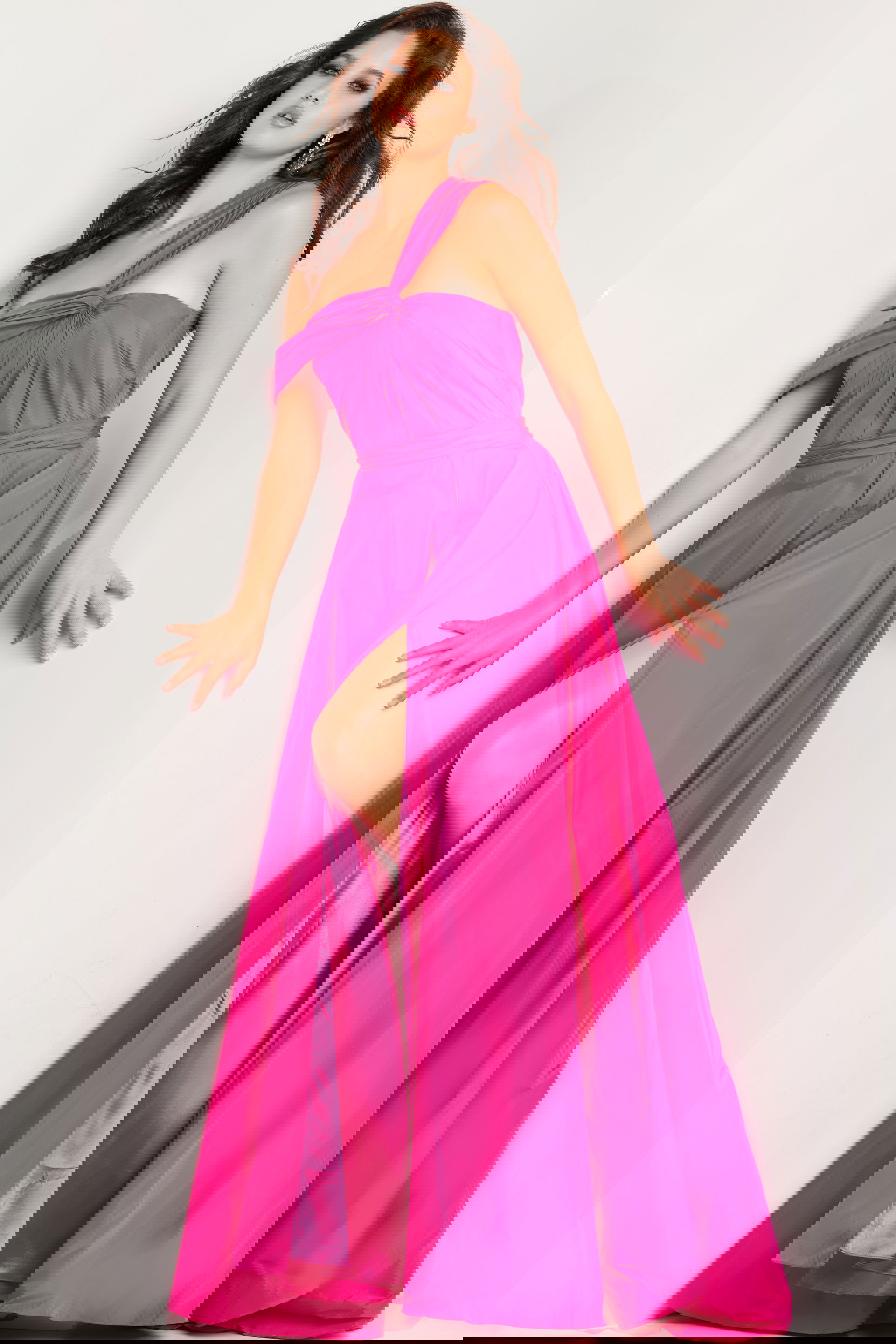 09368_red.jpg model wearing Jovani 09368 red dress from back view