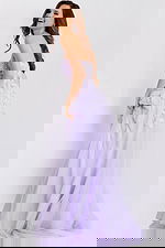 Elegant lavender ball gown with sheer corset 49656