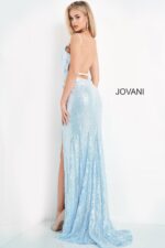 Jovani 1012 Hot Pink High Slit Plus Size Dress