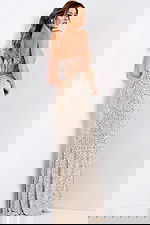 Sequin Corset Dress With High Slit 49611 - Image 2