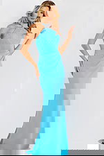 Sleek halter neck gown with rhinestone details 45483