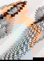 Fitted dress with scallop sequins 49260