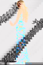 Vibrant floral pattern gown 47655