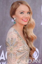 Model wearing Danielle Bradbery in Jovani 88008