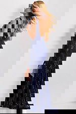 Sleeveless V-neck sequin dress 48631