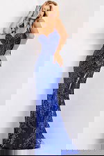 Glamorous royal blue sequin gown 45901