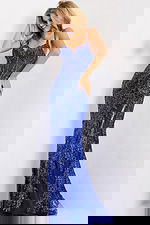 Blue formal dress with corset bodice 45901