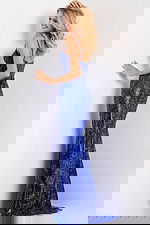 Beaded royal blue gown with shine 45901