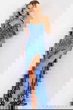 Sparkling blue corset dress 43334