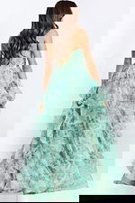 green print dress 49777