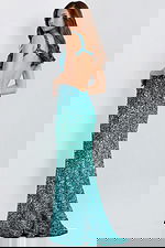 Sequin Cutout Gown With High Slit 46066 - Image 2