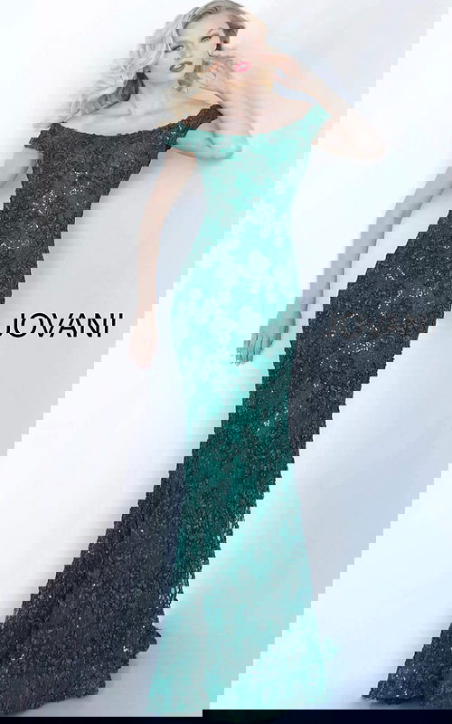 green off the shoulder dress 1910