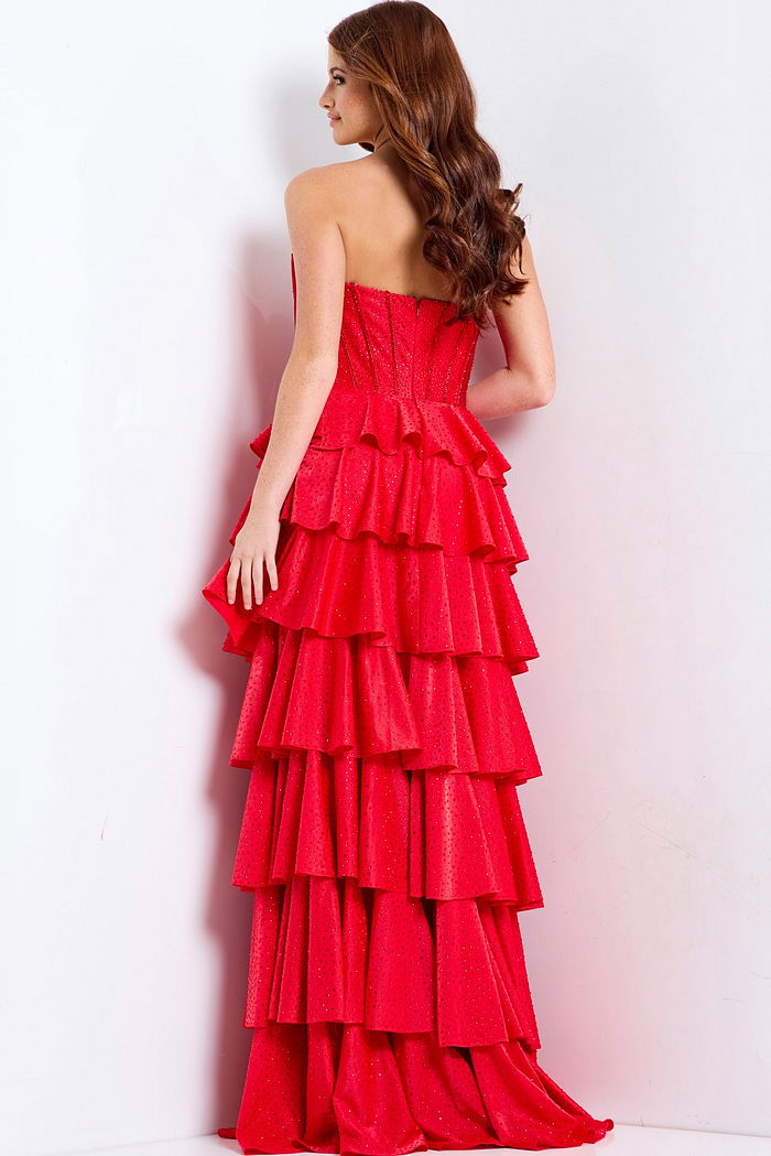 ●良品●　Jovani USA　ドレス　ワンピース　ロング　マキシ　薔薇　リボン ワンピース レディース マキシワンピ シフォン パーティードレス