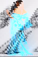 print mermaid evening dress 22706