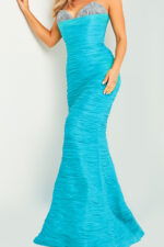 22911 blue embllished mermaid dress