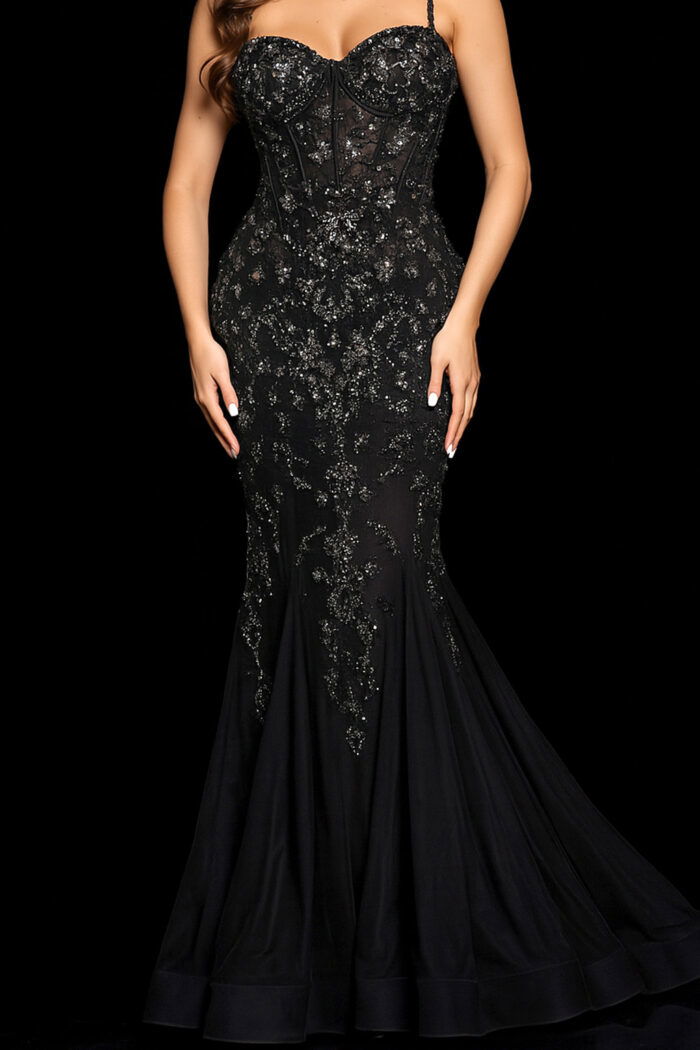 23125 black mermaid dress