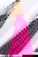 beaded pink ball gown with bow details 45913