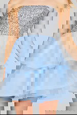 blue embellished dress 23666