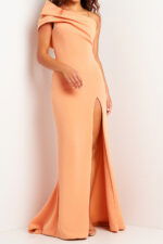 24018 orange evening dress
