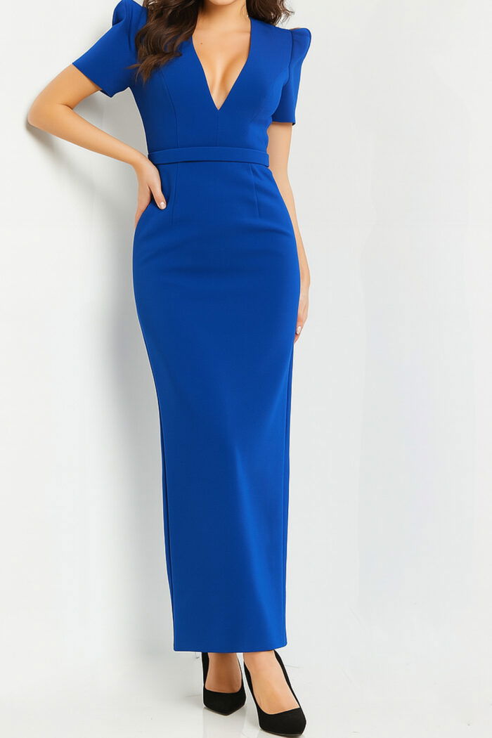 24021 royal T length dress