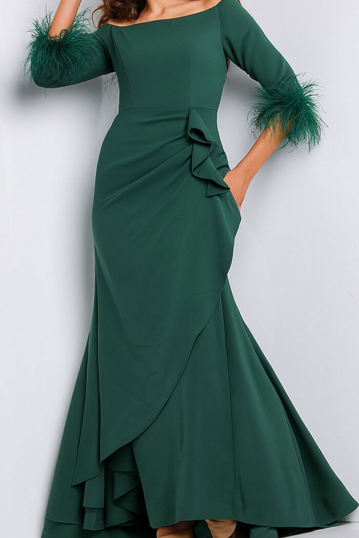 green mother of the bride dress 24195