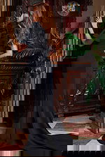 back of mermaid mikado dress 24279