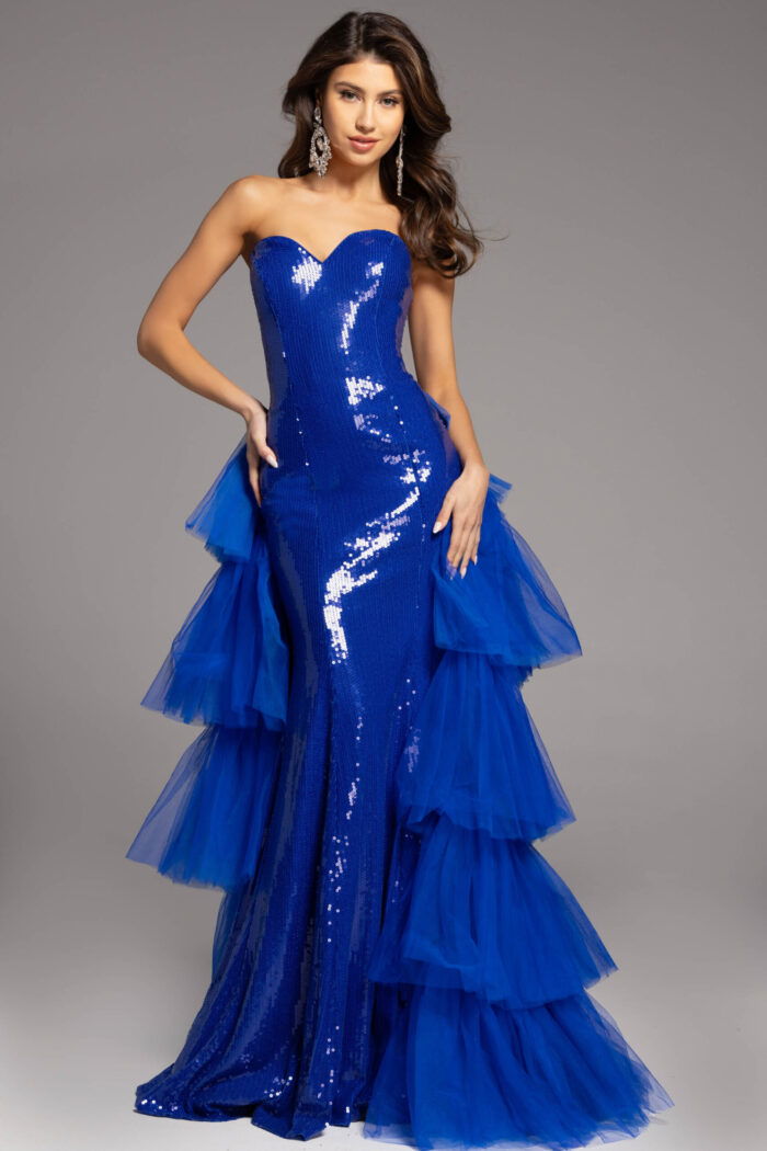 sheath royal embellished dress 24554